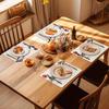 4pcs Set of Placemats, Red Sakura Blossom Falling Placemats, Perfect for Dining and Coffee Tables, Home Decor and Kitchen Restaurant Party Decoration,