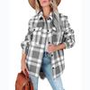 Casual fashion Ins style 25 European and American autumn and winter models, plaid polished lapel jacket 22214