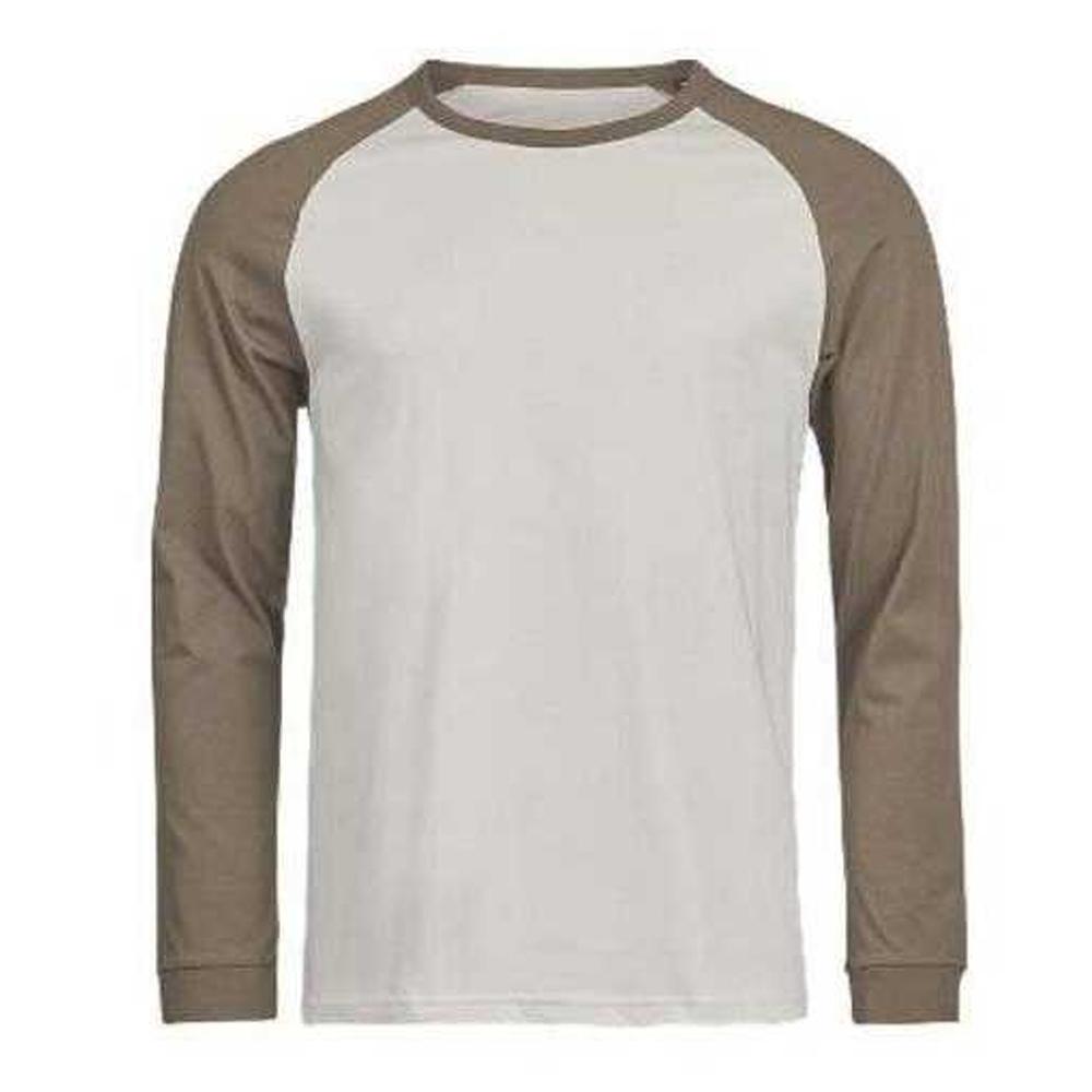 Tee Jays Mens Unlabeled Long-Sleeved Baseball T-Shirt