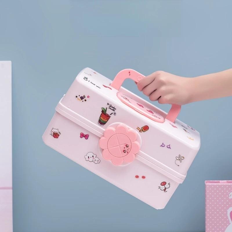 Коробка для хранения детских аксессуаров для волос, заколка для волос в виде резинки, украшение на голову, милая шкатулка для украшений для девочек