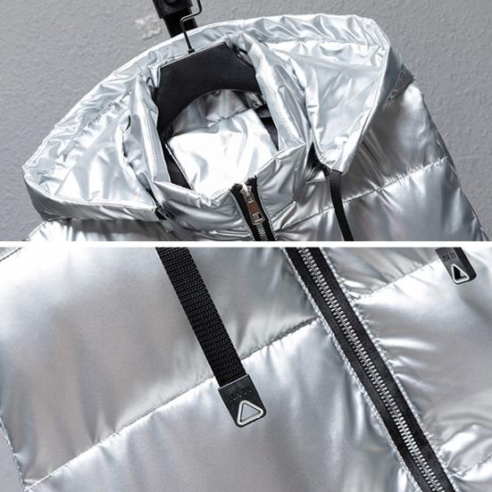 Мужской жилет, пальто с воротником-стойкой, с капюшоном, без рукавов, застежка-молния, зимний жилет, верхняя одежда с карманами, однотонный цвет