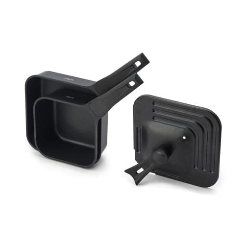Sutto 3-Piece Square Frying Pan Set, Black, Deep, by Doshisha