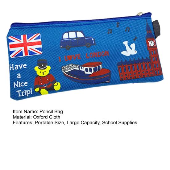 Сумка-карандаш из ткани Оксфорд, портативная, большой емкости, для школьников, сумка на молнии, многофункциональная, для мальчиков и девочек, канцелярский чехол, пенал, школьные принадлежности