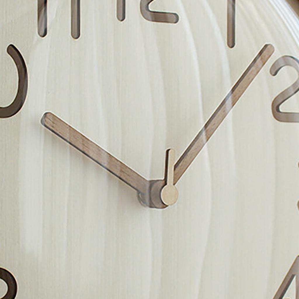 12 дюймов деревянные настенные часы бесшумные не тикающие настенные часы на батарейках круглые для кухни дома