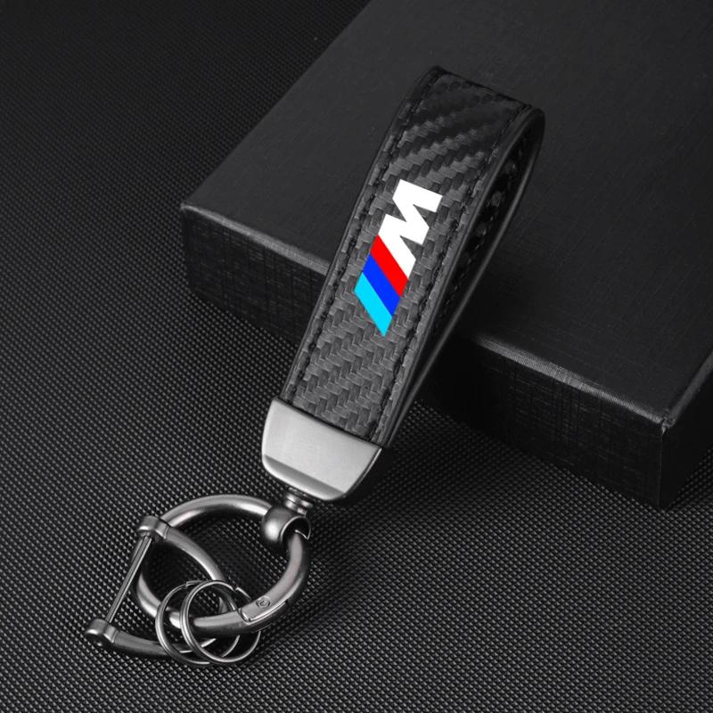 BAGI7 2026 Автомобильная наклейка Углеродное волокно Автомобильный логотип Брелок Брелки Кольцо Пряжка Держатель ключей Для BMW M Эмблема E46 E36 E34 F10 E90 F30 E60 F3