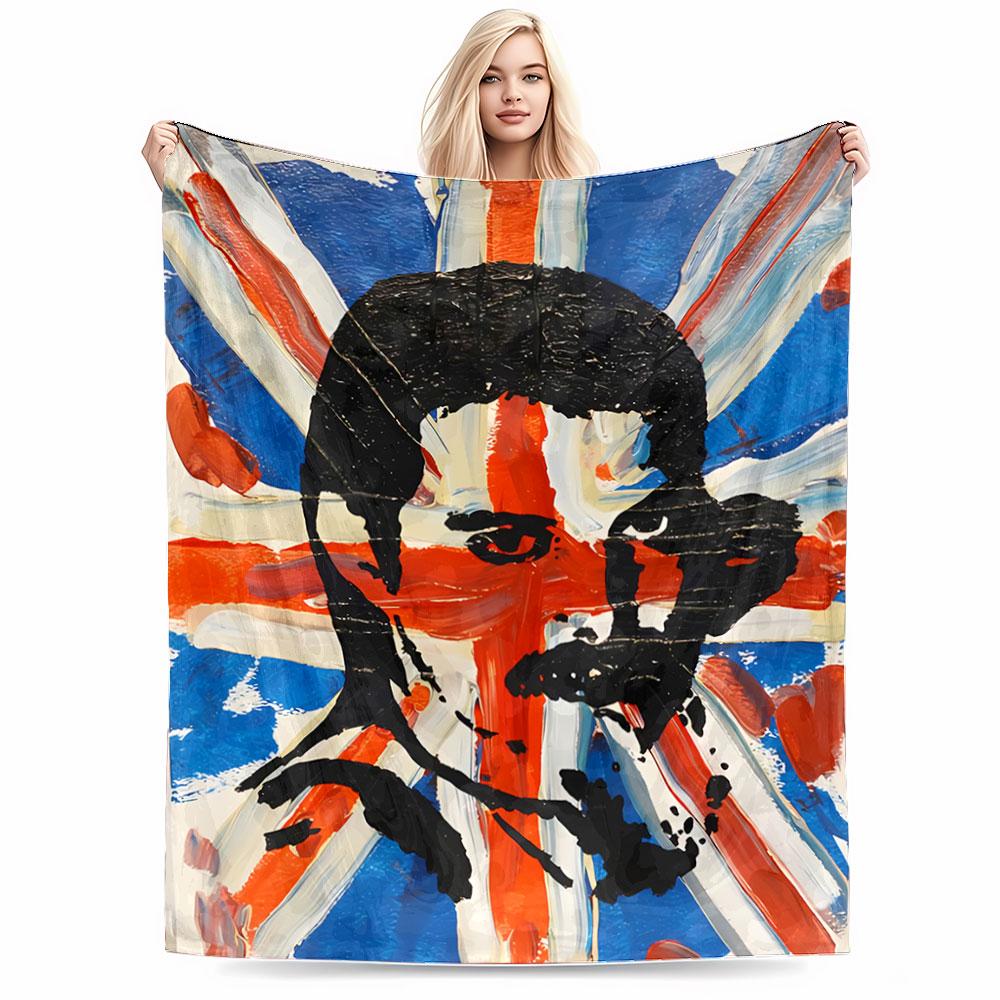 Union Jack Art Blanket for all seasons blanket lunch break throw gift