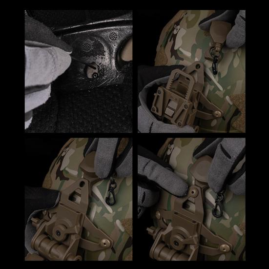 NVG Anti-lost Lanyard 360 Degree Rotation Helmet Mount Night Vision Goggles Telescopic Rope Strap for WILCOX L2 G05 Three-Hole NVG Mounting System