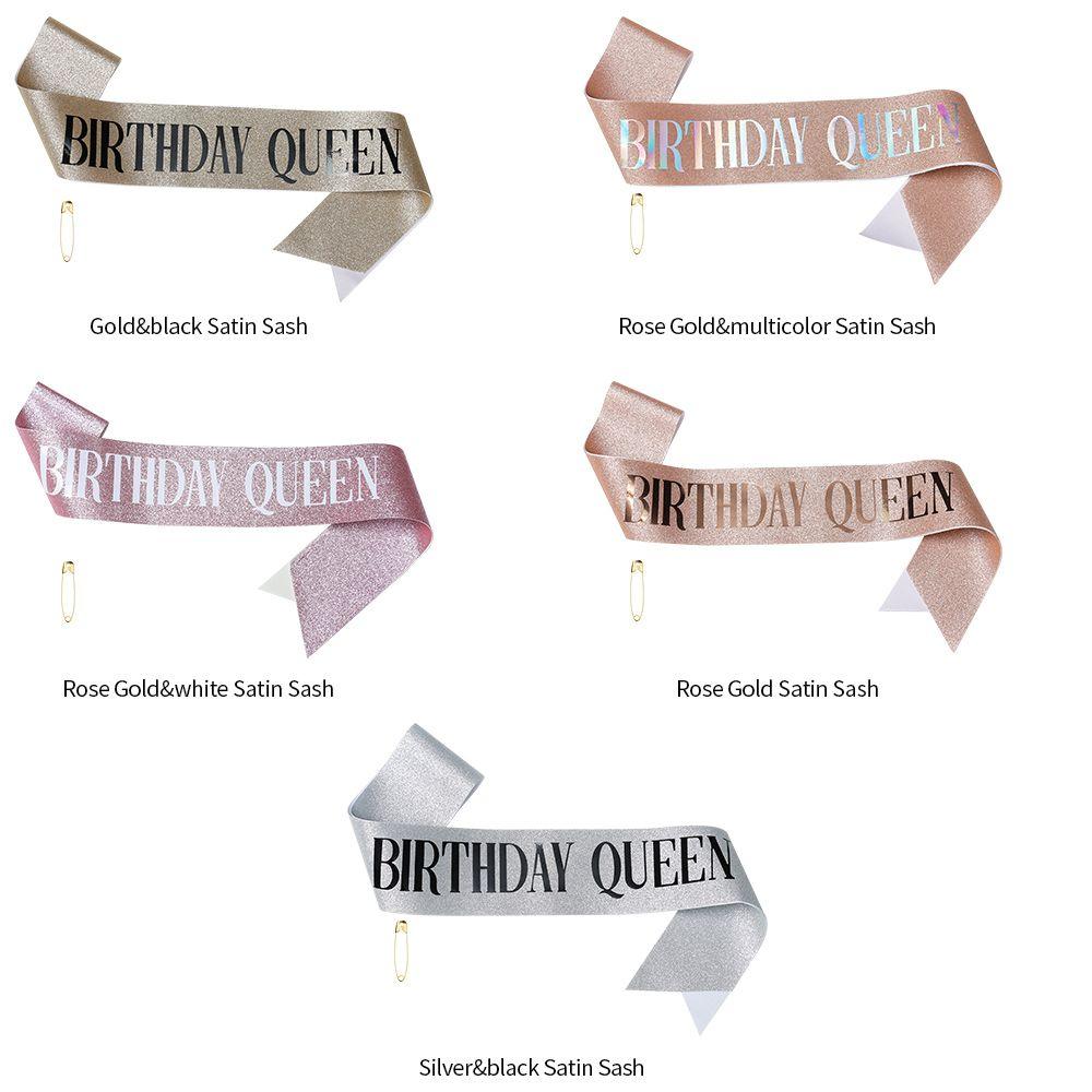 Модный атласный пояс принцессы корона головной убор на день рождения королева повязка на голову тиара обруч для волос