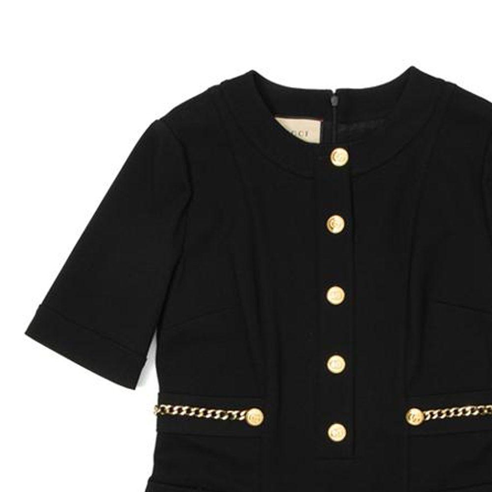 Gucci Платье с коротким рукавом Женское Черное 693034-XJD8U-1000