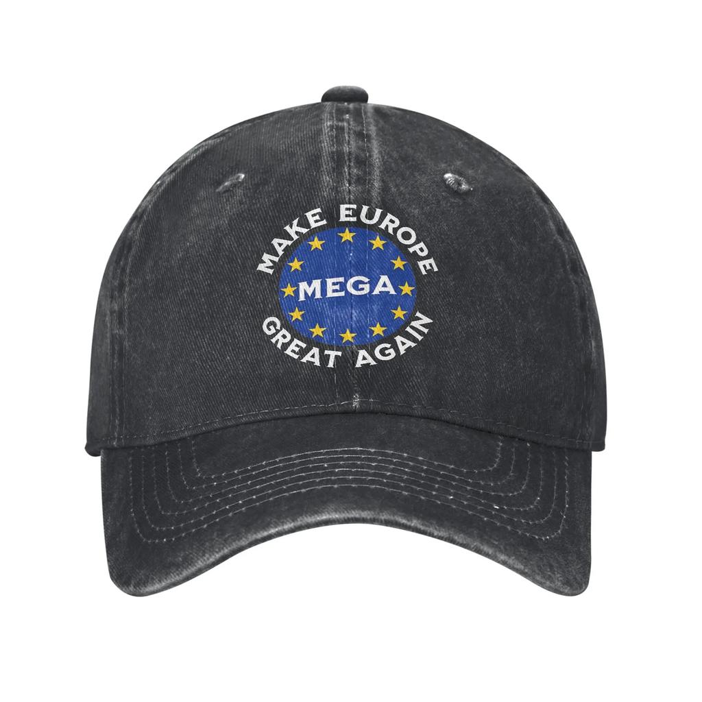 Звездные Бейсболки Make Europe Great Again Повседневные Потертые Хлопковые MEGA?Унисекс Кепка-Snapback EU для улицы, мягкая, без структуры