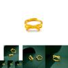 Luxurious Gold Coated Bowknot Ring For Women Trendy Fashion Accessory Gift