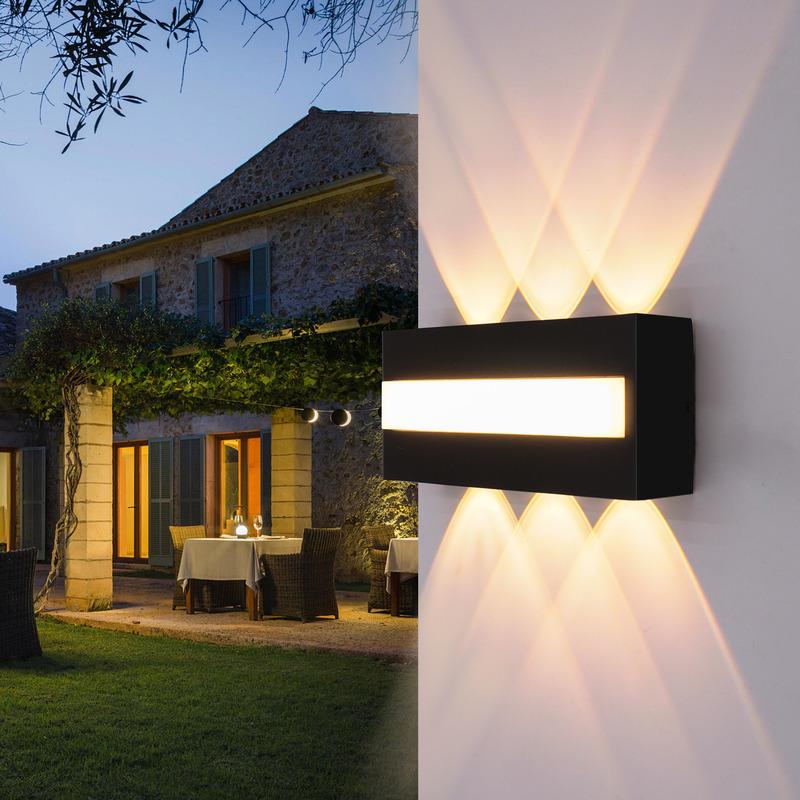 Modern new LED outdoor aluminum wall lamp waterproof porch garden balcony wall lamp indoor and outdoor light