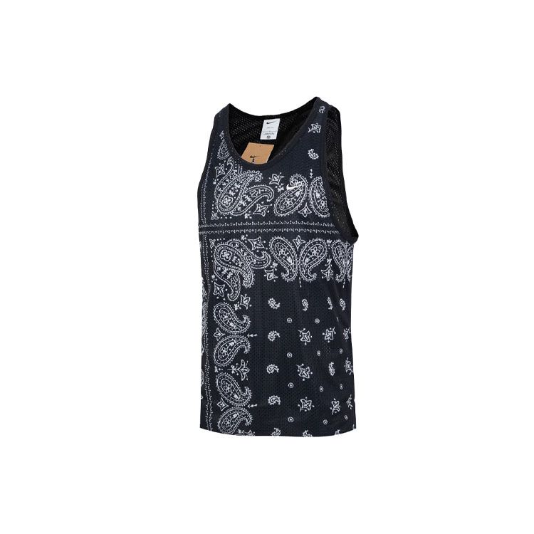 Nike Dri-FIT дышащая повседневная майка без рукавов с цветком кешью для мужчин, черная DH7372-010