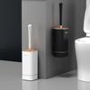 Silicone Toilet Brush TPR Soft Bristles Leak Proof No Dead Corner Wall Mounted Long Handle Bathroom WC Deep Cleaning Brush Set