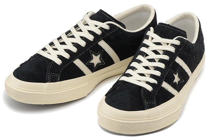 Converse Унисекс замшевые низкие кроссовки Звезда и Полосы Черные 1CL659
