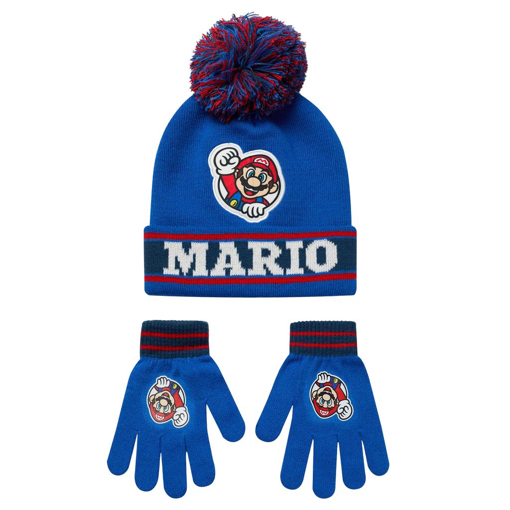 Super Mario Boys Beanie & Gloves Set