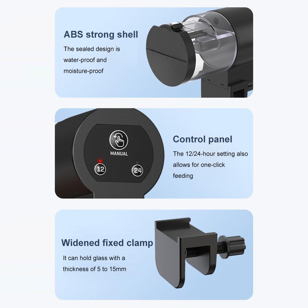 Автоматическая кормушка для аквариума большой вместимости с таймером, дозатор корма для рыб, дозатор корма для аквариумных рыб для аквариума и террариума для черепах