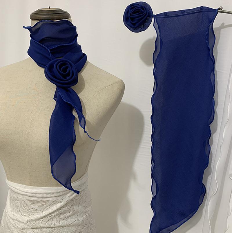 26 Colors Decorative Headscarf Solid Pink Rose Knitted Scarf Shawl Shawl Flower Sunscreen Headscarf Ladies Office Scarf