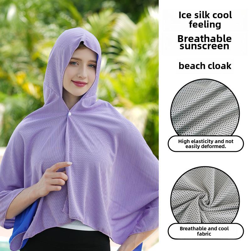 Cooling Quick-Dry Beach Shawl: Diving, Sun Protection, Summer Cycling, Quick-Drying Cape.
