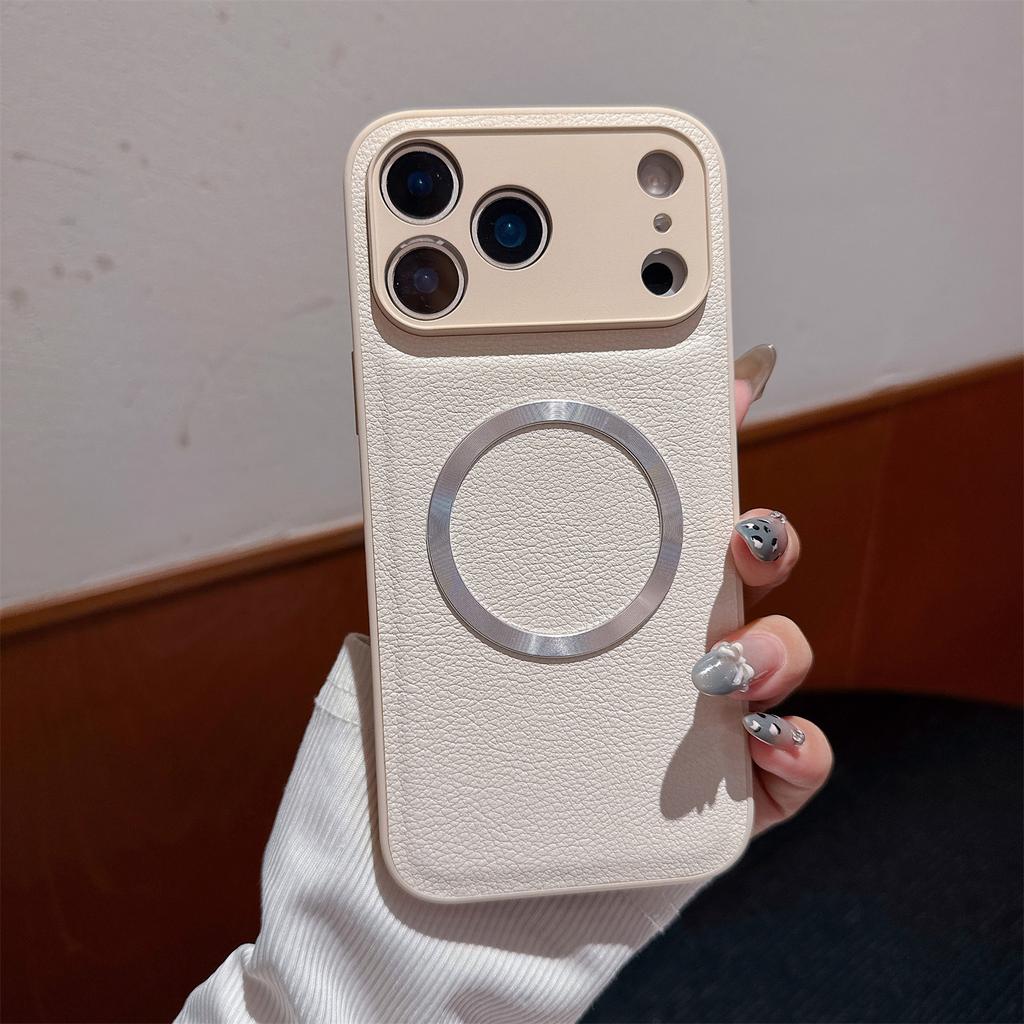 For iPhone 17 Pro Max Case PU Leather + PC + TPU Precise Cutout Phone Cover Compatible with MagSafe