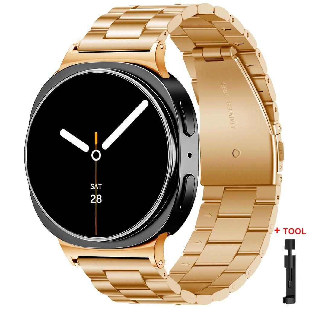 Metal Band for Samsung Galaxy Watch 8/8 Classic 40mm 44mm 46mm Stainless Steel Strap for Galaxy Watch 7 Ultra 2025 47mm Bracelet