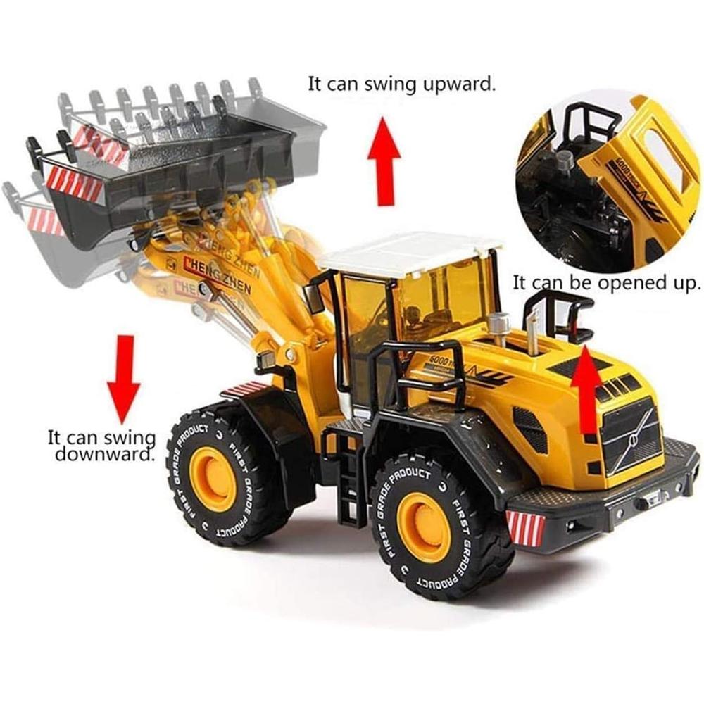 1/50 Toy Model Toy Simulation Engineering Vehicle Model Engineering Large Forklift Metal Inertia Children's Toy Car