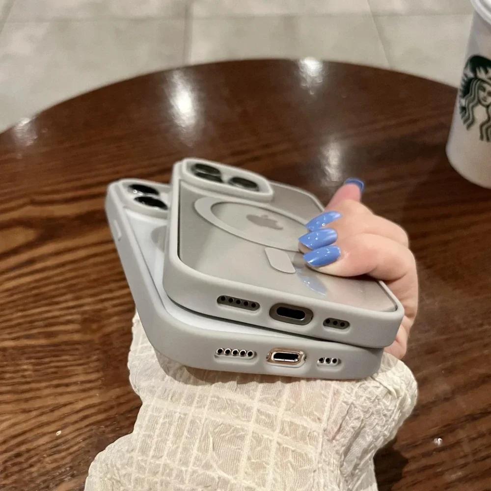 Luxury Shockproof Magsafe Wireless Charge Case for iPhone 15 Pro 14 13 12 Mini 11 X XR XS Max 8 Plus Clear Magnetic Bumper Cover