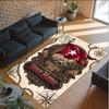 American Patriotic Theme Crystal Velvet Rug Personalized Custom Name Text Soft Floor Mat Home Decor