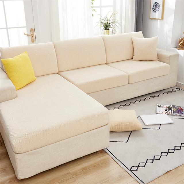 Жаккардовый чехол для подушки на сиденье дивана, чехол на стул, эластичный моющийся съемный чехол для сиденья, флисовая защита для дивана