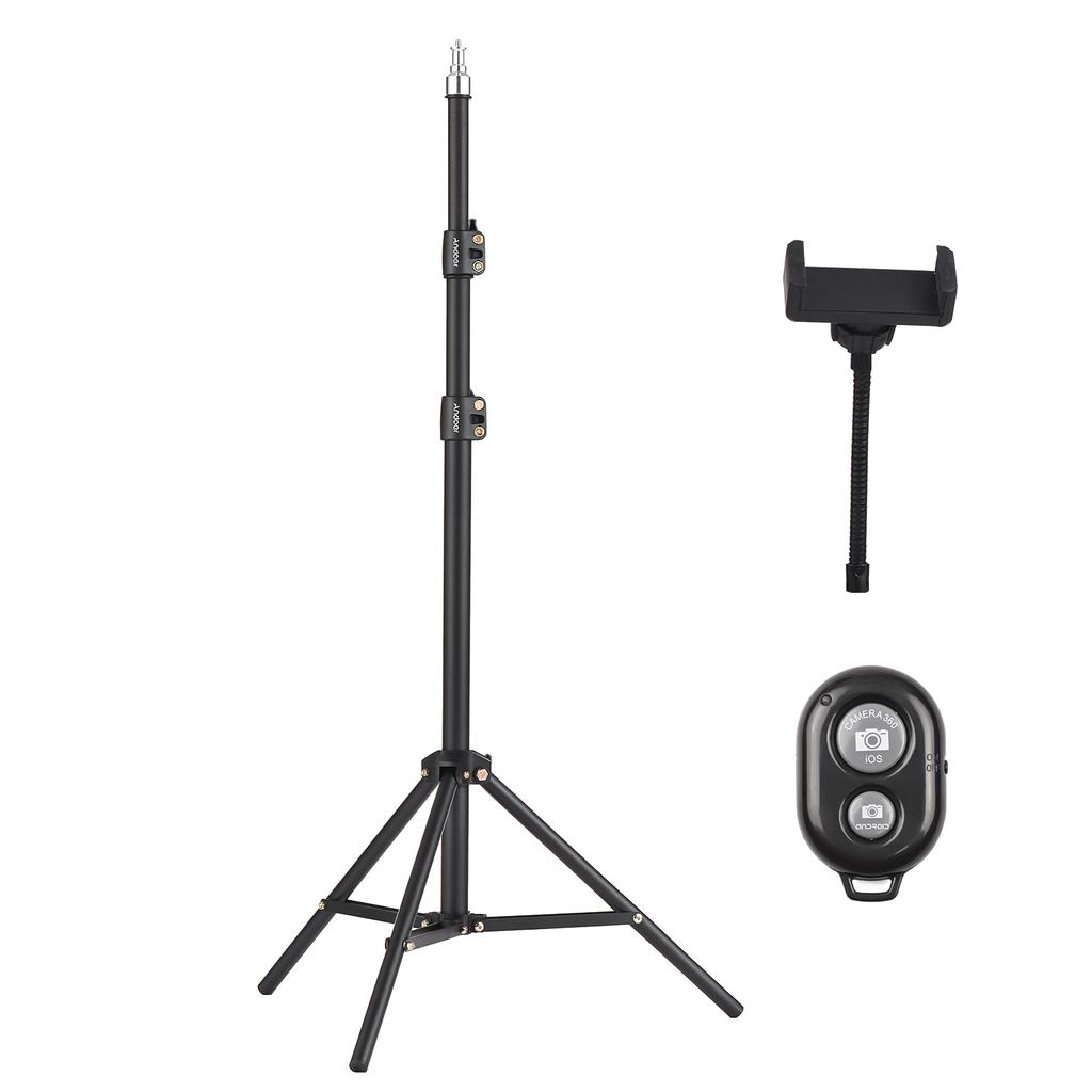 Andoer Портативный металлический светильник 210 см/83 дюйма, сверхмощный регулируемый штатив для фотосъемки, 1/4