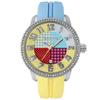Часы CRAZY Medium Blue Dial Stainless Steel Mineral Glass Quartz Watch TG930060 Blue [Tendence] Yellow/Light 42.5MM Womens [Товар]