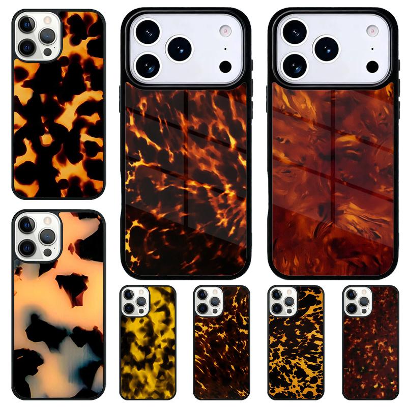 Ударопрочный чехол для телефона с узором «черепаховый панцирь» для iPhone 17 Air 16e 15 11 12 14 13 Pro Max Cover Coque