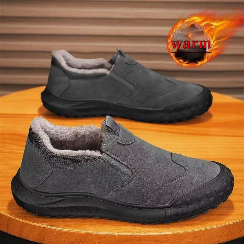 Осенне-зимние повседневные мужские высокие рабочие ботинки, грязе- и водонепроницаемые ботинки, мужские замшевые ботинки в стиле ретро