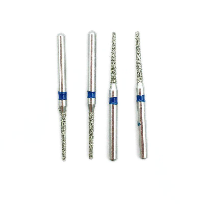 10 шт., стоматологические алмазные боры, сверла с коническим плоским концом, тип Dia-burs, средний FG 1,6 м для высокоскоростного наконечника TF-07