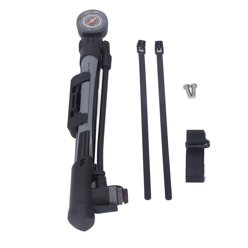 Bike Tire Pump Inflator Aluminum Alloy High Pressure Portable Real Time Display Mini Bike Pump for