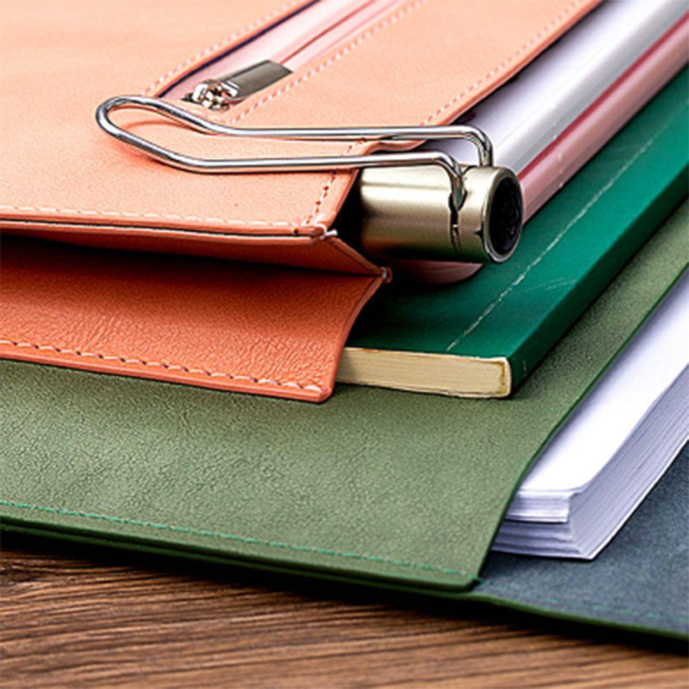 Thickening A4 Paper Leather File Bag Multi-function Data Business Pouch Ticket