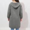 Женская модная куртка Повседневный однотонный кардиган с длинными рукавами Худи Длинное пальто
