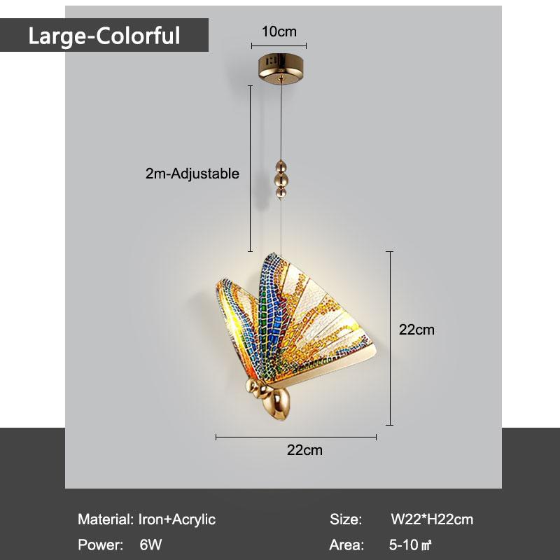 Nordic Butterfly Interior LED Cord Подвесные светильники Люстры Лампы для Спальни Гостиной Подвесные светильники Главная