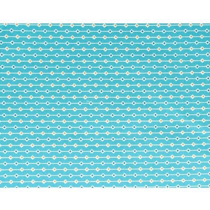 Coupon de tissu coton Crafty cotton - Losanges - Fond Bleu pétrole - 45 x 55 cm - ARTEMIO
