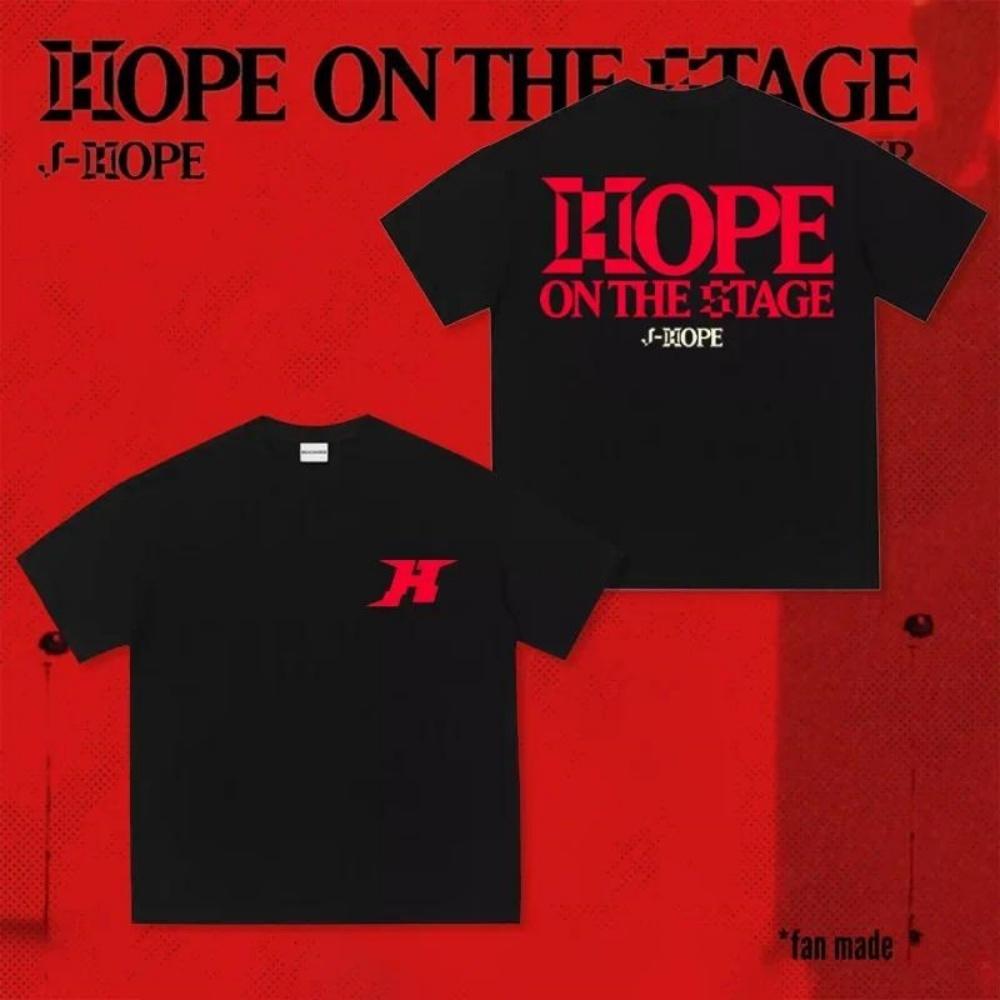 J-Hope Hope On The Stage Tour Tshirts Graphic Print T-shirts Men Women Fashion Hip Hop Cotton Tshirt Casual Short Sleeve T Shirt