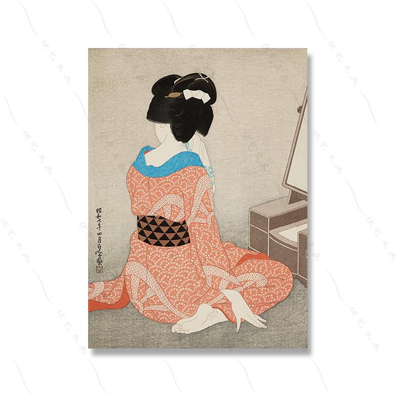 Японская женская галерея искусства Укиёэ Плакат Кимоно Женщина Ретро Ванная комната Картина на холсте Печать Сексуальная комната гейши Домашний декор Винтаж