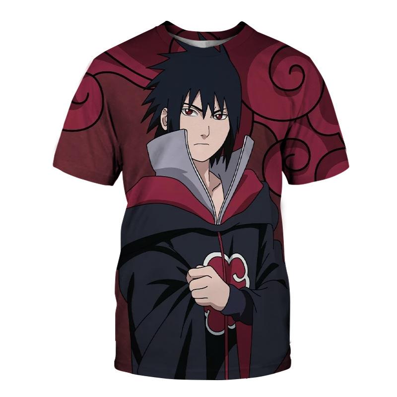 Anime Ninja Series 3D Digital Printed T-shirt Short Sleeve Printed Trendy Large Men's Wear