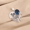 Natural London Blue Topaz Gemstone 925 Sterling Silver Handcrafted Pendant 1.49" CP-28-3