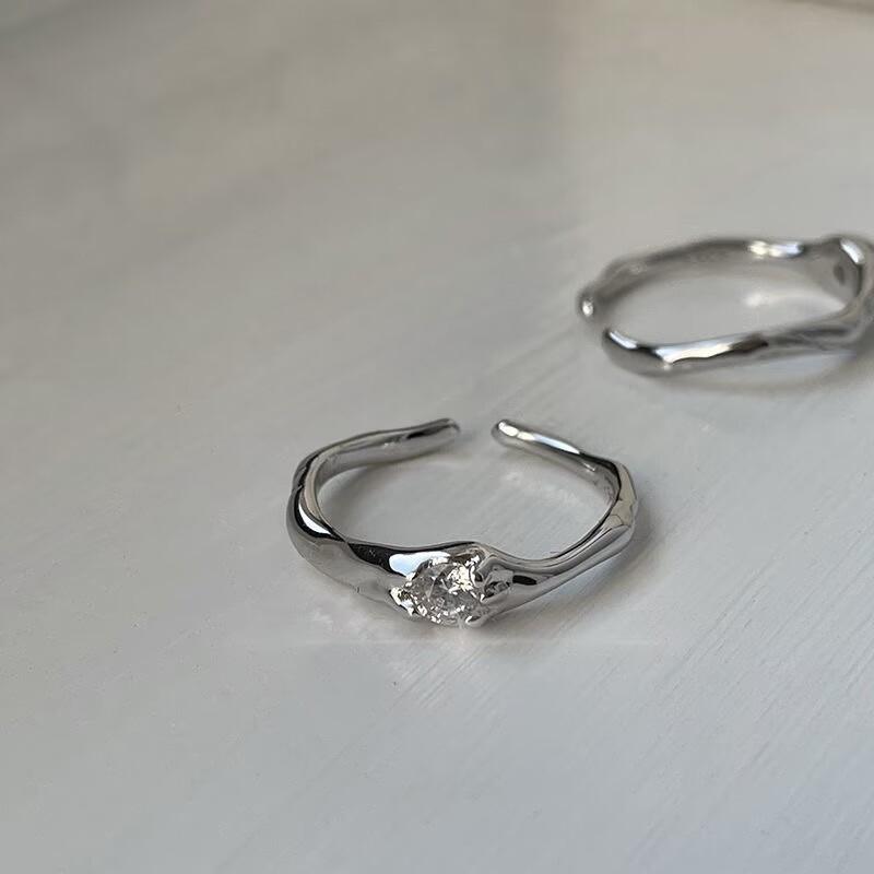 Crystal Ring Accessories Lovely Small Rings for Women Wedding Jewelry Open Adjustable Geometric Finger Ring Party Gifts