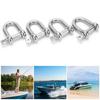 4 шт. M10 Прямая D-скоба из нержавеющей стали D-образного типа Короткая Разрывная такелажная D-скоба Крюки