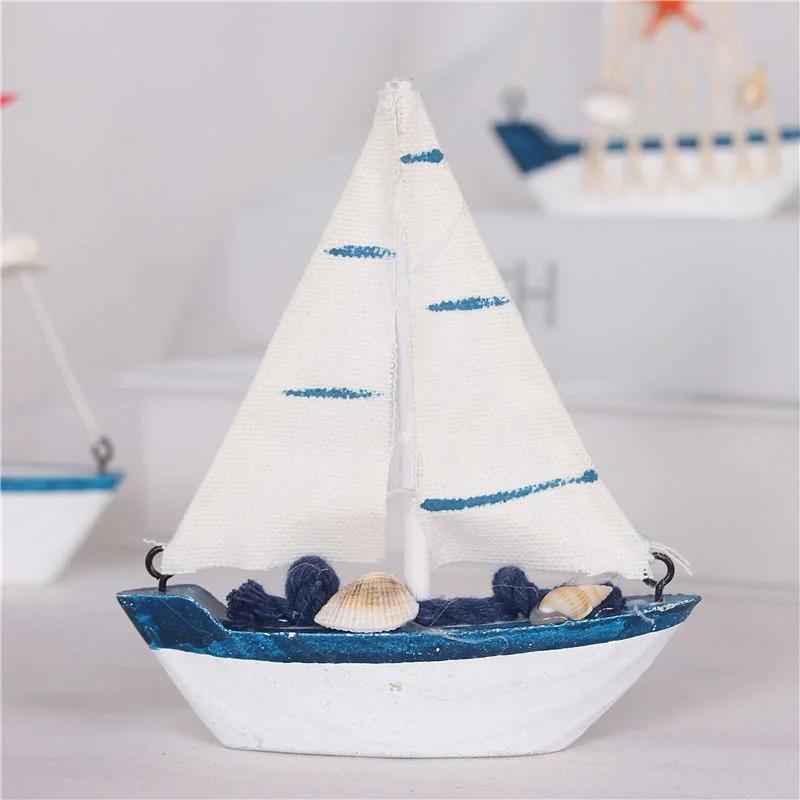 Mediterranean Beautiful Ornaments Creative Sailing Model Decoration Resin Craft Home Decoration