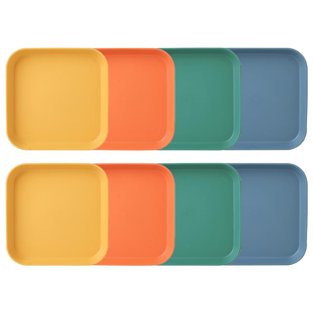 8 шт./набор 6-дюймовых тарелок для фруктового салата, настольных тарелок для остатков костей, небольших подносов для еды, тарелок для кормления детей, кухонной посуды