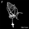 Car Fashion Sticker Pearl Rosary God Jesus Christ Prayer Window Glass Motorcycle Auto Decoratio Q2S6 ADM