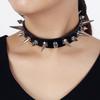 Длинное колье с шипами, ошейник из искусственной кожи в стиле панк, ожерелье в готическом стиле, аксессуары