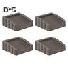 4Pcs Rubber Door Stopper Wedge Wall Protector Heavy Duty Anti-slip Windproof No Drilling Anti-collision Carpet Tile Concrete Wooden Floor Doorstop